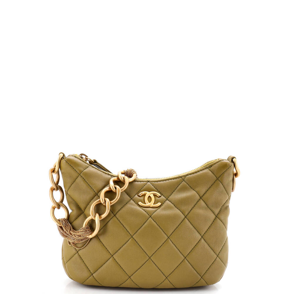 Chanel Cc Mixed Chain Link Zip Hobo #241408C49B